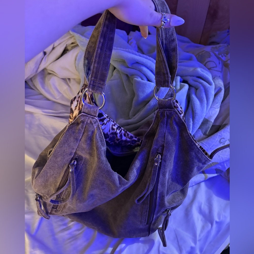 Stylish Brown Denim Women's Bag